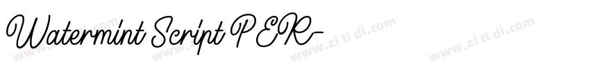 Watermint Script PER字体转换